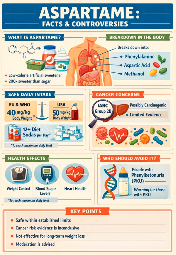 Aspartame: Safety, Potential Risks, Acceptable Dose, and Health Effects ...