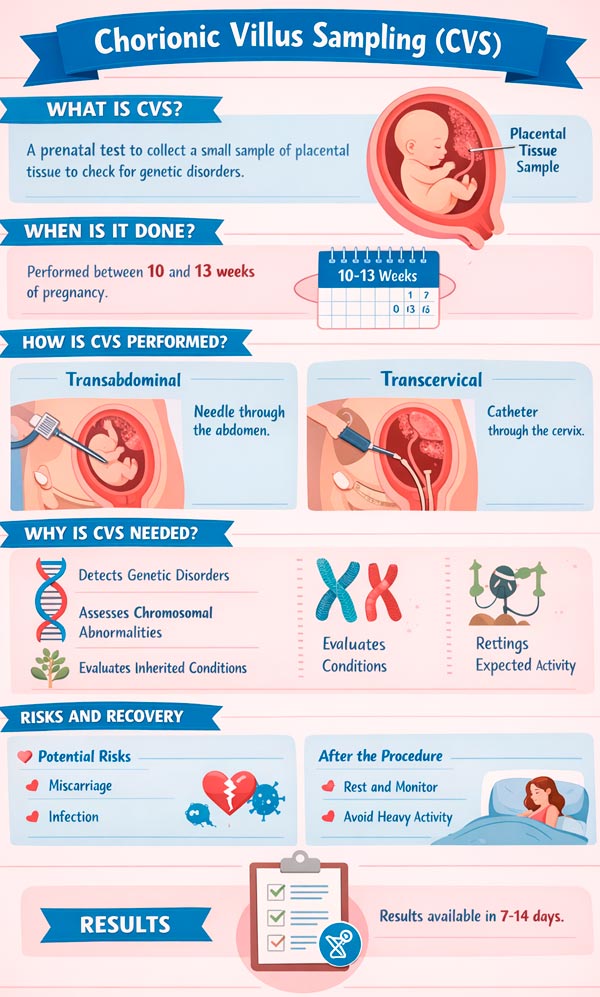 Chorionic villus sampling: timing, accuracy, risks, and interpretation ...