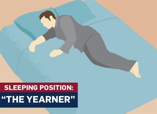 What can a man tell about the position in which he sleeps?