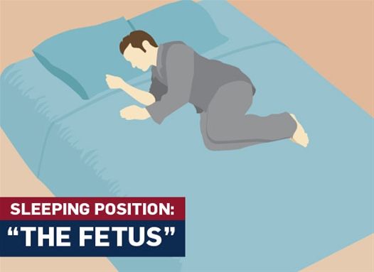 What can a man tell about the position in which he sleeps?