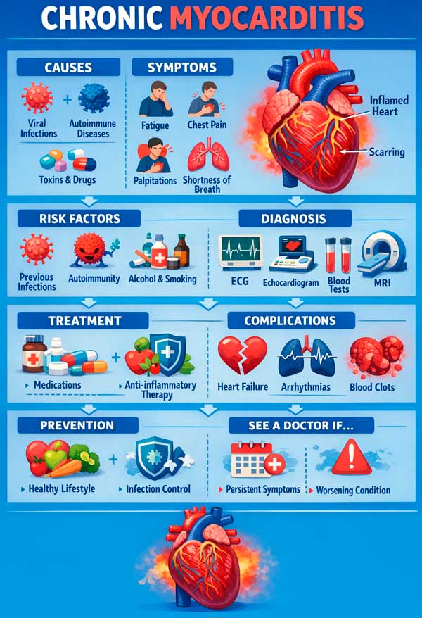 Myocardiris Chronic myocarditis: symptoms, diagnosis, treatment and prognosis ...