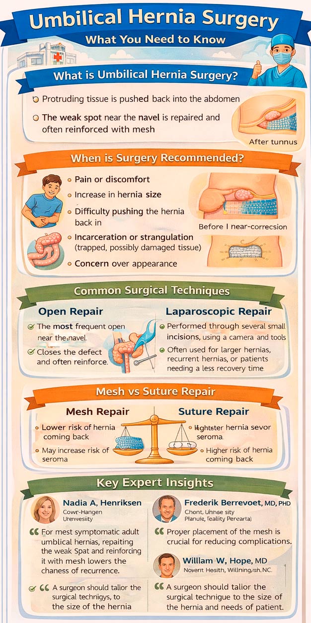 Umbilical Hernia Repair: Techniques, Mesh, Risks, and Recovery | Health ...