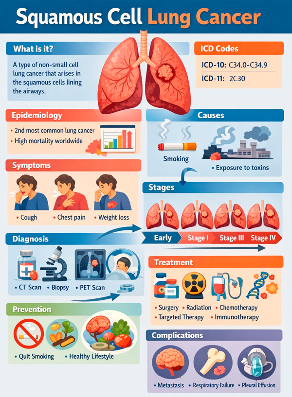 Squamous cell lung cancer: symptoms, stages, diagnosis and treatment ...